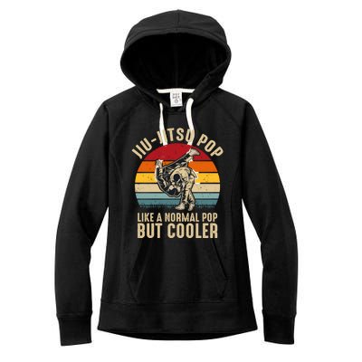 Jiu Jitsu Pop Like A Normal Pop But Cooler Funny Dad Gifts Retro Plus Size Women's Fleece Hoodie