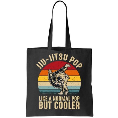 Jiu Jitsu Pop Like A Normal Pop But Cooler Funny Dad Gifts Retro Plus Size Tote Bag