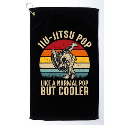 Jiu Jitsu Pop Like A Normal Pop But Cooler Funny Dad Gifts Retro Plus Size Platinum Collection Golf Towel