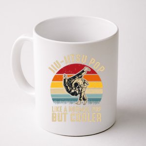 Jiu Jitsu Pop Like A Normal Pop But Cooler Funny Dad Gifts Retro Plus Size Coffee Mug