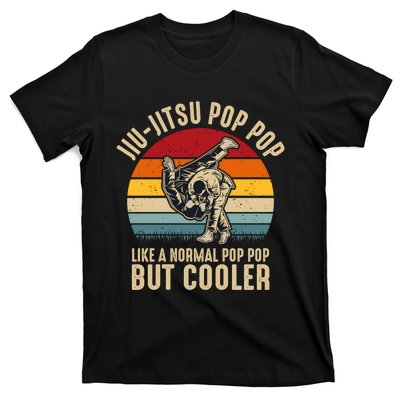 Jiu Jitsu Pop Pop Like A Normal But Cooler Funny Dad Gifts Retro Plus Size T-Shirt