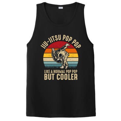 Jiu Jitsu Pop Pop Like A Normal But Cooler Funny Dad Gifts Retro Plus Size PosiCharge Competitor Tank