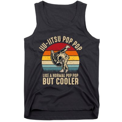 Jiu Jitsu Pop Pop Like A Normal But Cooler Funny Dad Gifts Retro Plus Size Tank Top