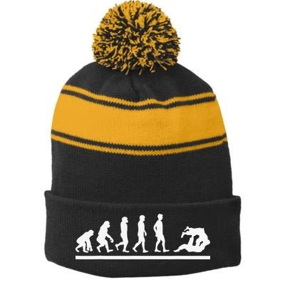Jiu Jitsu Put Your Gi On It's Cuddle Time BJJ Funny Stripe Pom Pom Beanie