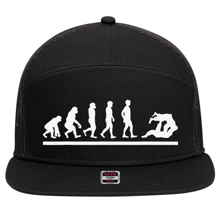 Jiu Jitsu Put Your Gi On It's Cuddle Time BJJ Funny 7 Panel Mesh Trucker Snapback Hat