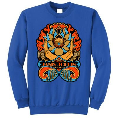 J.A.N.I.S J.O.P.L.I.N Pearl Art Nouveau Lotus Flower Sweatshirt