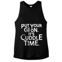 Jiu Jitsu Put Your Gi On ItS Cuddle Time Bjj Funny Ladies PosiCharge Tri-Blend Wicking Tank