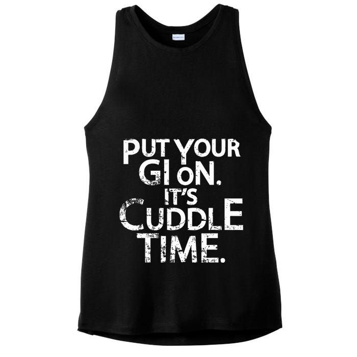 Jiu Jitsu Put Your Gi On ItS Cuddle Time Bjj Funny Ladies PosiCharge Tri-Blend Wicking Tank