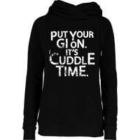 Jiu Jitsu Put Your Gi On ItS Cuddle Time Bjj Funny Womens Funnel Neck Pullover Hood