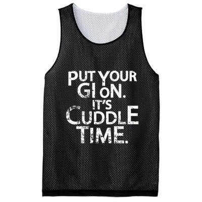 Jiu Jitsu Put Your Gi On ItS Cuddle Time Bjj Funny Mesh Reversible Basketball Jersey Tank