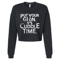 Jiu Jitsu Put Your Gi On ItS Cuddle Time Bjj Funny Cropped Pullover Crew