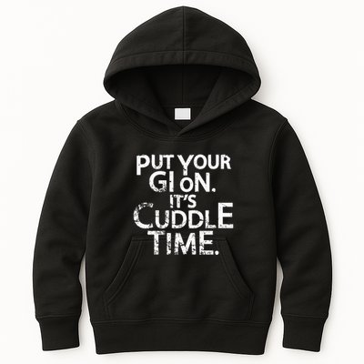 Jiu Jitsu Put Your Gi On ItS Cuddle Time Bjj Funny Kids Hoodie