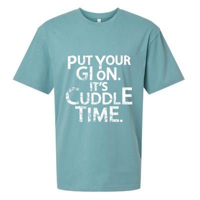 Jiu Jitsu Put Your Gi On ItS Cuddle Time Bjj Funny Sueded Cloud Jersey T-Shirt