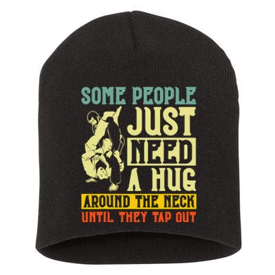 Jiu Jitsu Some People Need A Hug BJJ MMA Jujitsu Short Acrylic Beanie