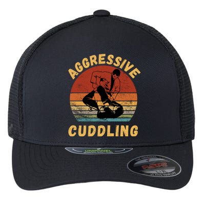 Jiu Jitsu Shirts Aggressive Cuddling Vintage BJJ MMA Jujitsu Flexfit Unipanel Trucker Cap