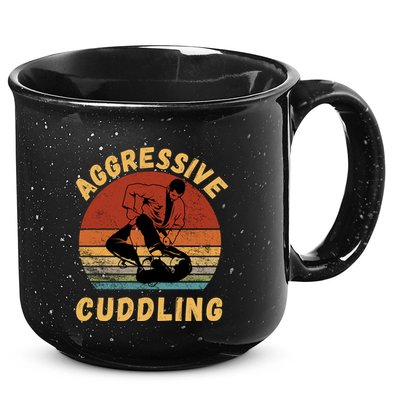 Jiu Jitsu Shirts Aggressive Cuddling Vintage BJJ MMA Jujitsu 15oz Campfire Ceramic Mug