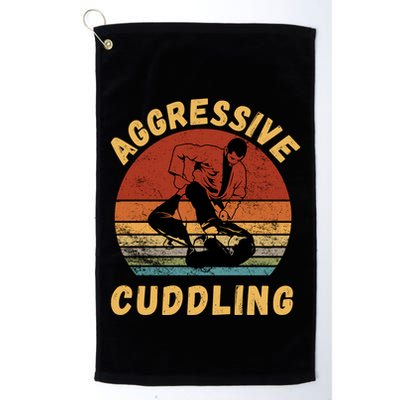Jiu Jitsu Shirts Aggressive Cuddling Vintage BJJ MMA Jujitsu Golf Towel