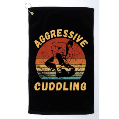 Jiu Jitsu Shirts Aggressive Cuddling Vintage BJJ MMA Jujitsu Platinum Collection Golf Towel