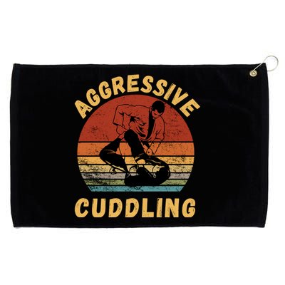 Jiu Jitsu Shirts Aggressive Cuddling Vintage BJJ MMA Jujitsu Grommeted Golf Towel