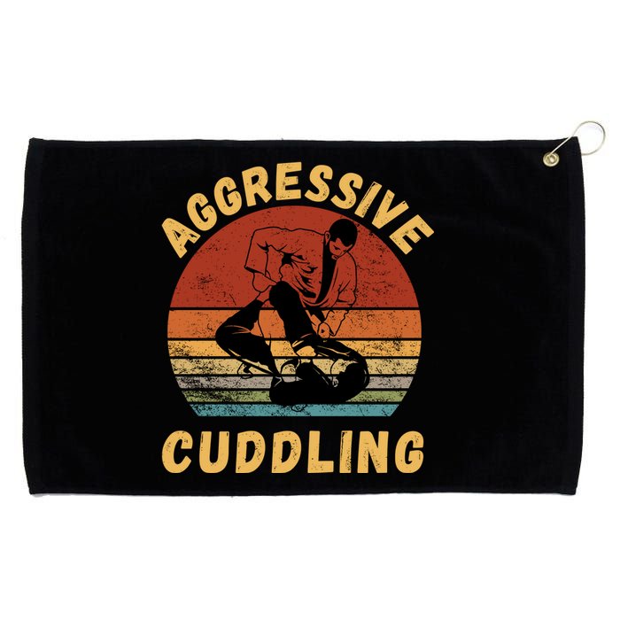 Jiu Jitsu Shirts Aggressive Cuddling Vintage BJJ MMA Jujitsu Grommeted Golf Towel