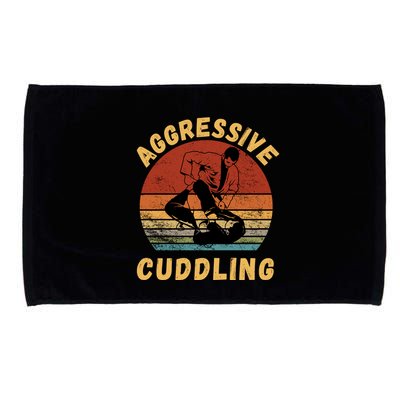 Jiu Jitsu Shirts Aggressive Cuddling Vintage BJJ MMA Jujitsu Microfiber Hand Towel
