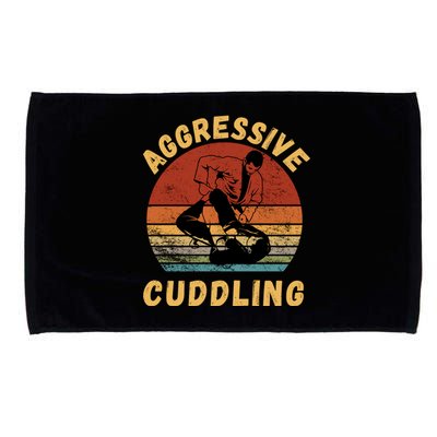 Jiu Jitsu Shirts Aggressive Cuddling Vintage BJJ MMA Jujitsu Microfiber Hand Towel