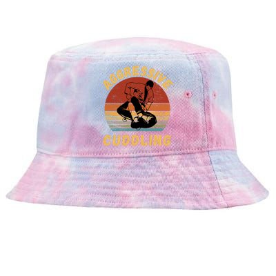 Jiu Jitsu Shirts Aggressive Cuddling Vintage BJJ MMA Jujitsu Tie-Dyed Bucket Hat