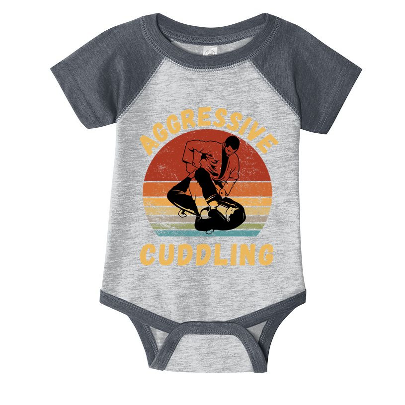 Jiu Jitsu Shirts Aggressive Cuddling Vintage BJJ MMA Jujitsu Infant Baby Jersey Bodysuit