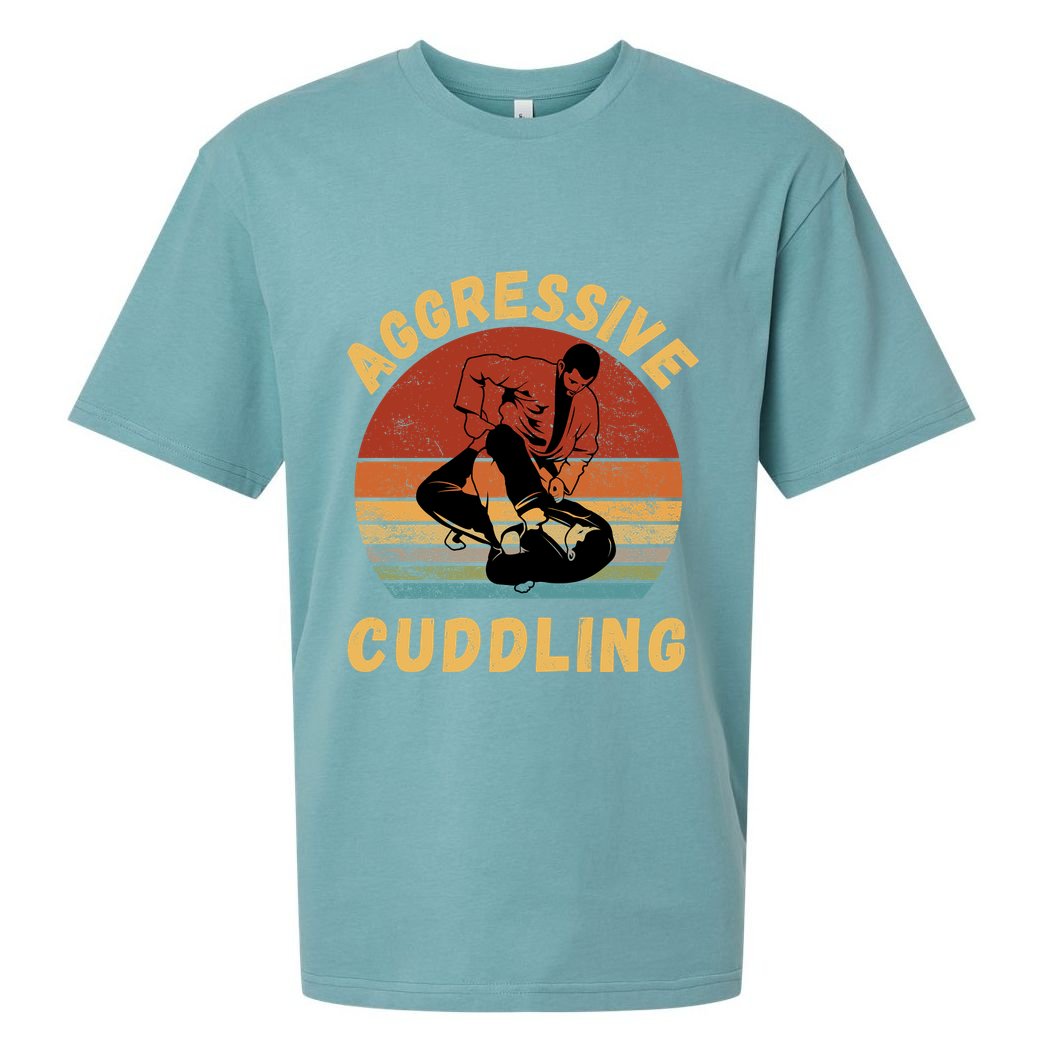 Jiu Jitsu Shirts Aggressive Cuddling Vintage BJJ MMA Jujitsu Sueded Cloud Jersey T-Shirt