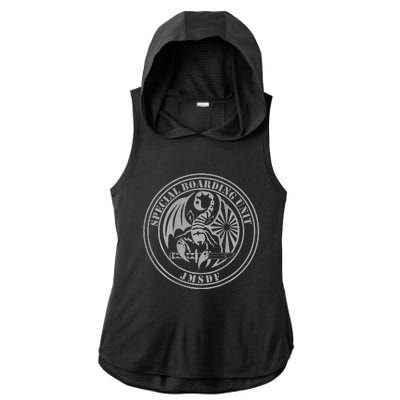 Japan Jmsdf Sbu Unit Special Forces Ladies PosiCharge Tri-Blend Wicking Draft Hoodie Tank