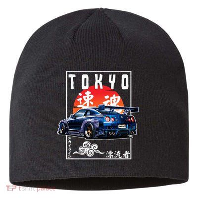 Jdm Japanese Streetwear Tokyo R34 Car Drift Car Lovers Sustainable Beanie