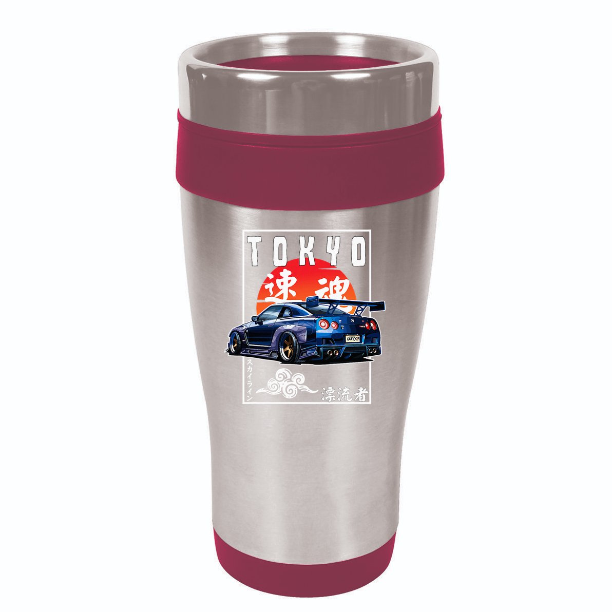 Jdm Japanese Streetwear Tokyo R34 Car Drift Car Lovers 16oz Travel Tumbler