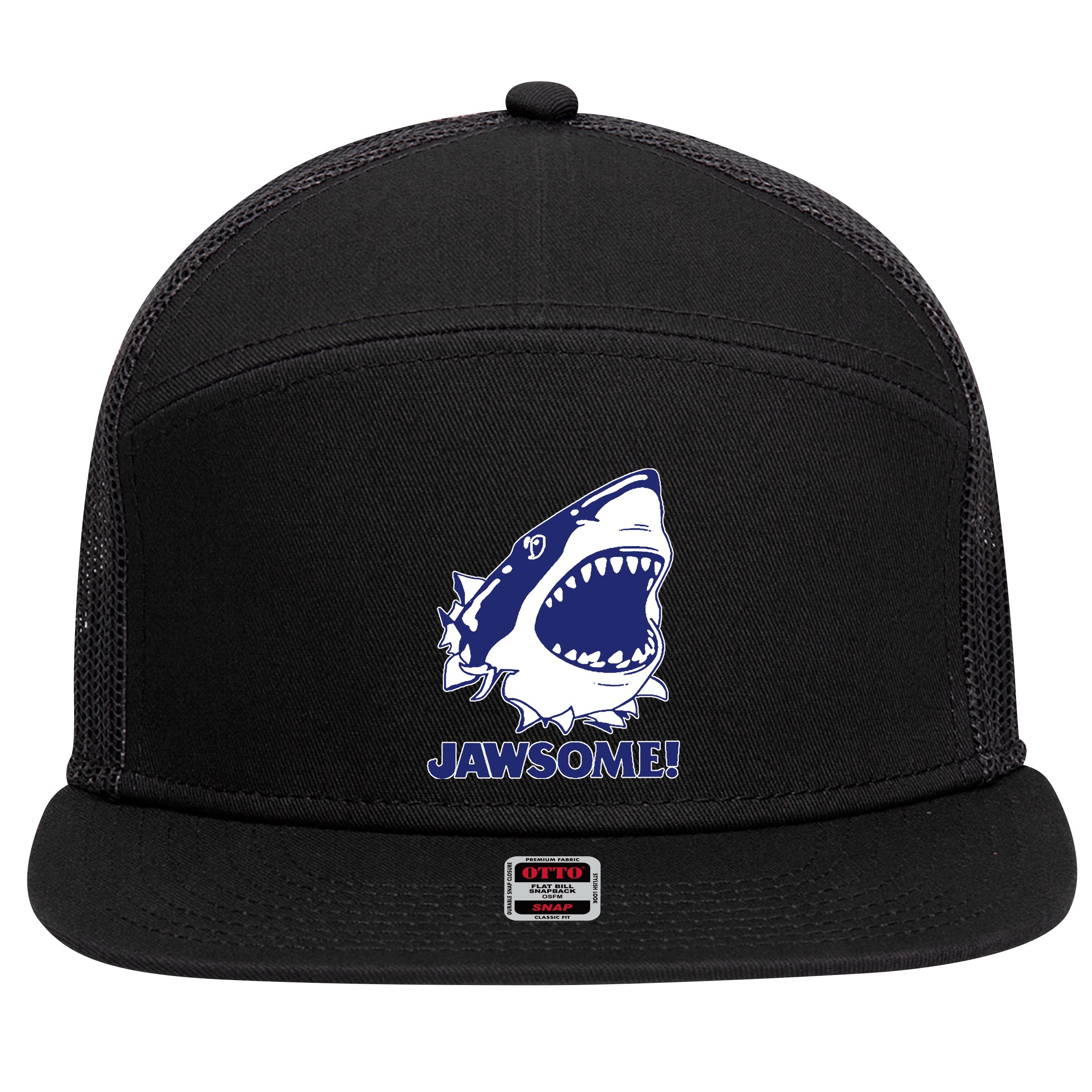 Jawsome Jaws Shark 7 Panel Mesh Trucker Snapback Hat