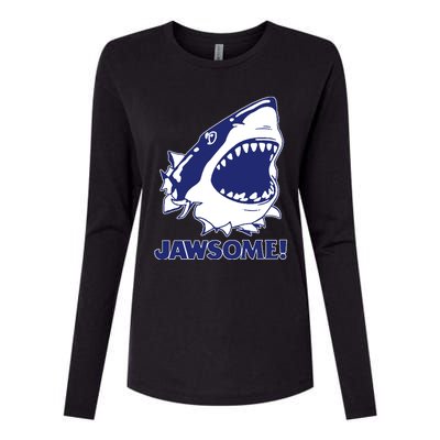 Jawsome Jaws Shark Womens Cotton Relaxed Long Sleeve T-Shirt