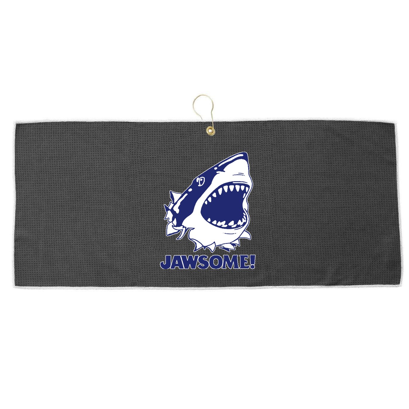 Jawsome Jaws Shark Large Microfiber Waffle Golf Towel