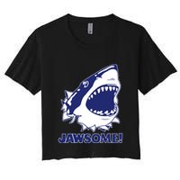 Jawsome Jaws Shark Women's Crop Top Tee