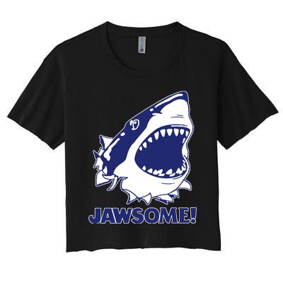 Jawsome Jaws Shark Women's Crop Top Tee