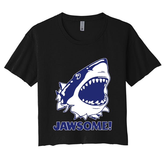 Jawsome Jaws Shark Women's Crop Top Tee