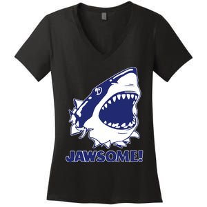 Jawsome Jaws Shark Women's V-Neck T-Shirt