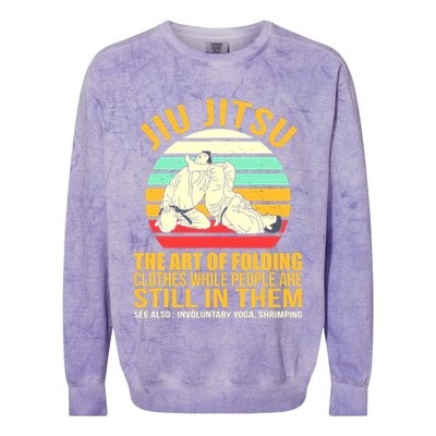 Jiu Jitsu Shirts Art Of Folding Clothes BJJ MMA Jujitsu Colorblast Crewneck Sweatshirt