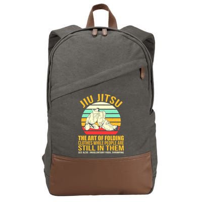 Jiu Jitsu Shirts Art Of Folding Clothes BJJ MMA Jujitsu Cotton Canvas Backpack