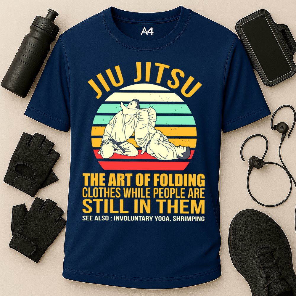 Jiu Jitsu Shirts Art Of Folding Clothes BJJ MMA Jujitsu Cooling Performance Crew T-Shirt