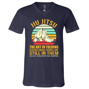 Jiu Jitsu Shirts Art Of Folding Clothes BJJ MMA Jujitsu V-Neck T-Shirt