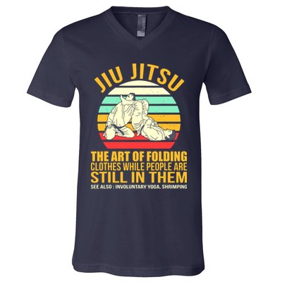 Jiu Jitsu Shirts Art Of Folding Clothes BJJ MMA Jujitsu V-Neck T-Shirt