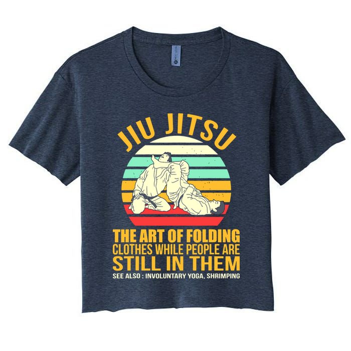 Jiu Jitsu Shirts Art Of Folding Clothes BJJ MMA Jujitsu Women's Crop Top Tee