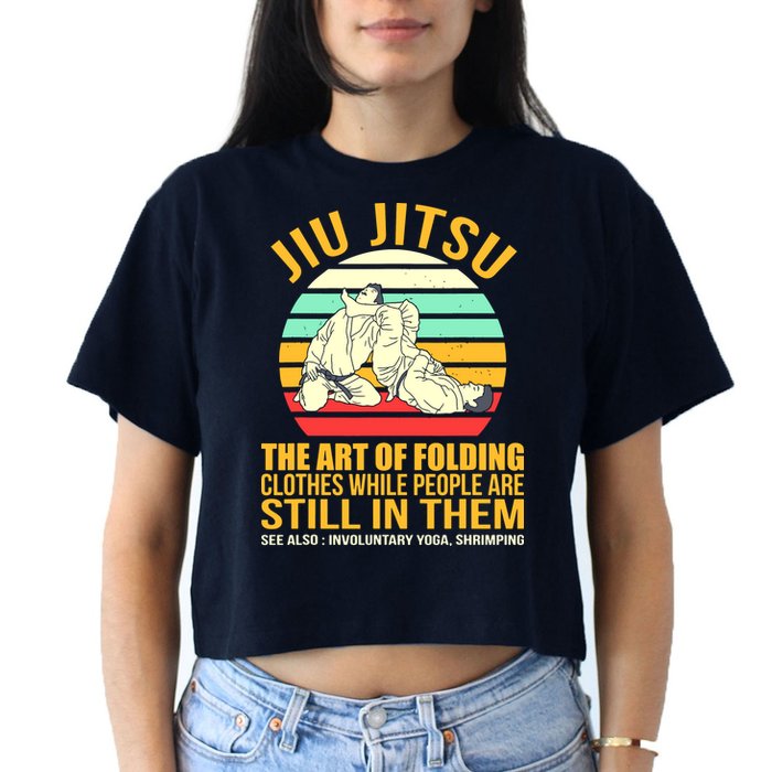 Jiu Jitsu Shirts Art Of Folding Clothes BJJ MMA Jujitsu Women's Crop Top Tee