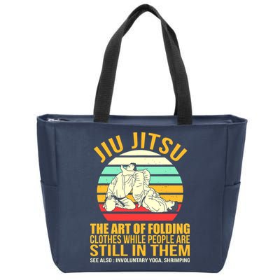 Jiu Jitsu Shirts Art Of Folding Clothes BJJ MMA Jujitsu Zip Tote Bag