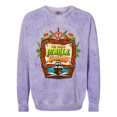 Jungle Journey Vbs 2024 Vacation Bible School Summer Camp Colorblast Crewneck Sweatshirt