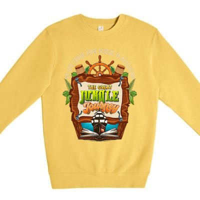 Jungle Journey Vbs 2024 Vacation Bible School Summer Camp Premium Crewneck Sweatshirt