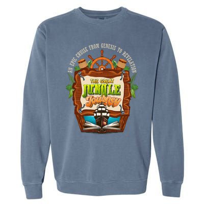 Jungle Journey Vbs 2024 Vacation Bible School Summer Camp Garment-Dyed Sweatshirt